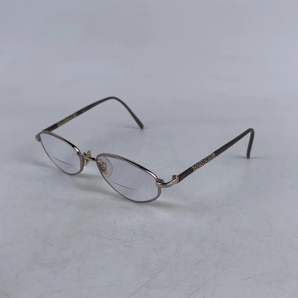 Seiko Womens Eyeglasses Frame Black Silver Metal‎ Oval Full Rim 52-18-135